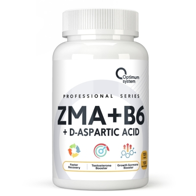 Тестобустер Optimum System ZMA+B6+D Aspartic Acid 120 капсул