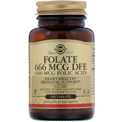 Витамины Solgar Folate 666 MCG DFE 250 таблеток
