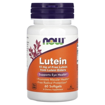 Витамины NOW Lutein 10 мг 60 капсул